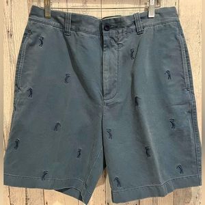 NWOT J Crew washed navy with dark navy golfers embroidered in fabric